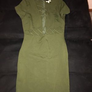 Front tie fitting dress